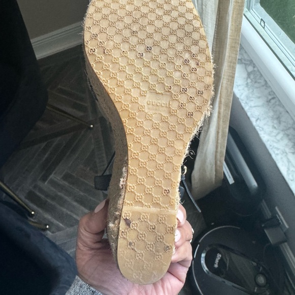 USED -GUCCI Penelope GG Canvas- espadrille wedge size 6 1/2- AUTHENTIC - Picture 13 of 16